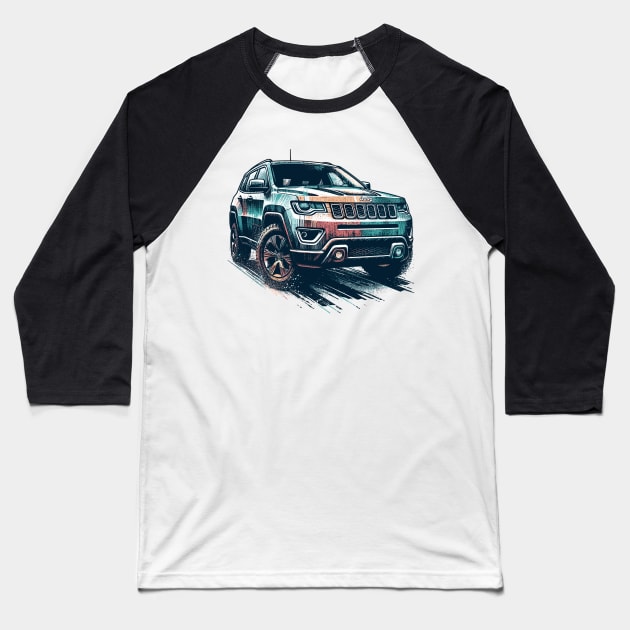 Jeep Compass Baseball T-Shirt by Vehicles-Art